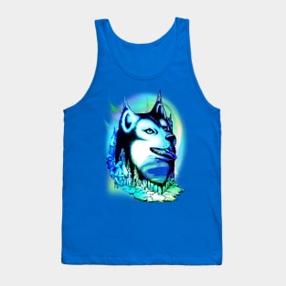 Husky Aurora Borealis Dream Tank Top